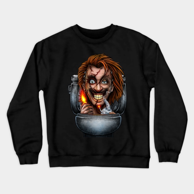 Horror toilet Monster #2 Crewneck Sweatshirt by Winya